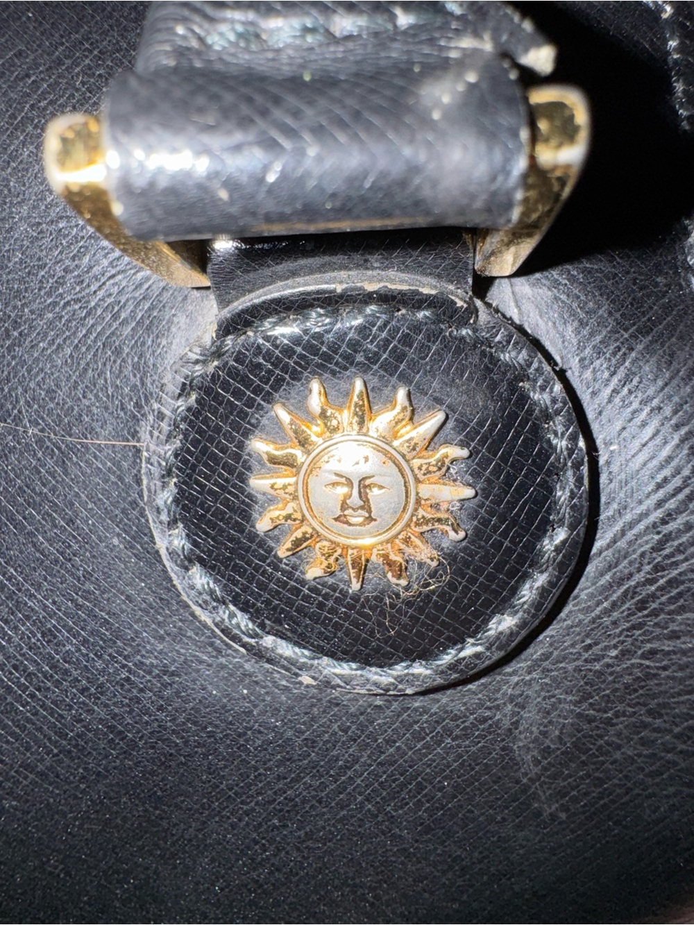 Gianni Versace Vintage Black Leather Satchel - Picture 3 of 8